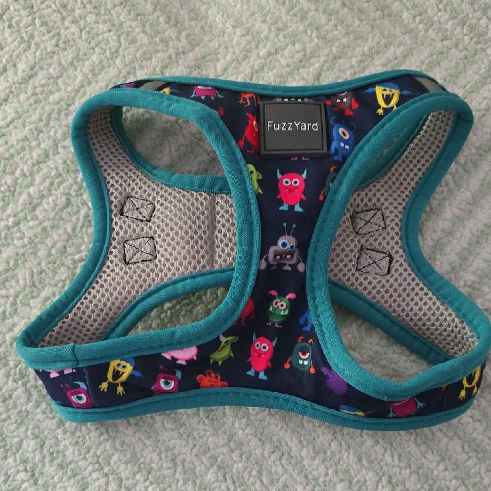 FuzzYard Monster Print Dog Harness